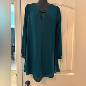 Express Teal Long Sleeve Dress size xs